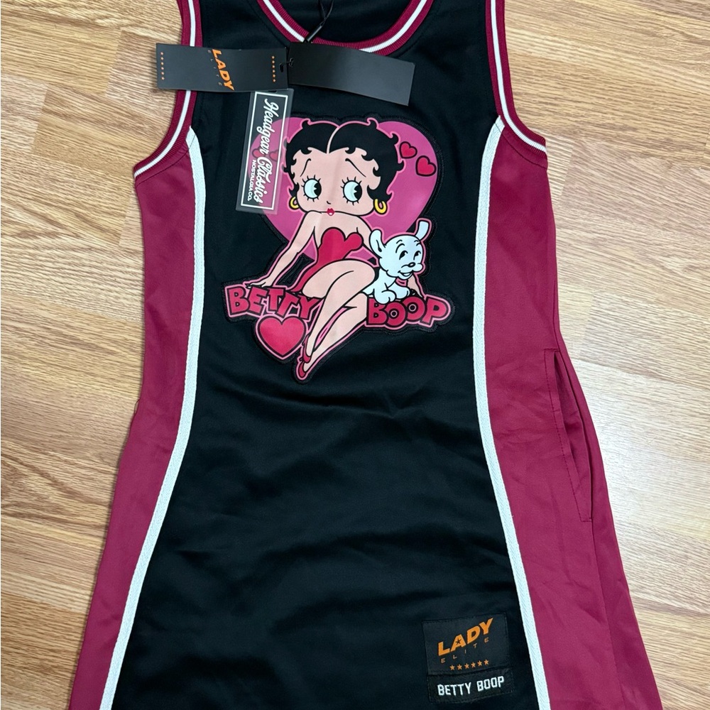Betty Boop Black lady elite headgear classic women’s Xs mini dress new